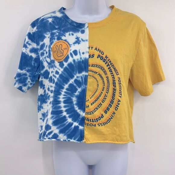Dutch Bros Cropped Tie Dyed Tee Sz M - Picture 1 of 4